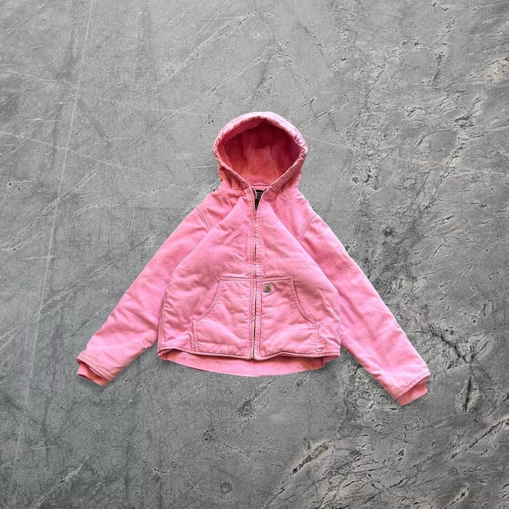 Pink Carhartt women’s Y2K cropped fit workwear vtg jacket